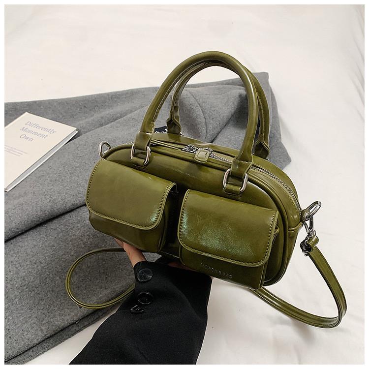 Brown Trendy Pu Bowling Bag For Women Versatile Crossbody Purse Perfect For Use Everyday