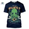 Camiseta con estampado 3D de Cthulhu y Lovecraft, camiseta Miskatonic para hombres, camiseta divertida con cuello redondo de llamada de Cthulhu, Top de verano para mujeres