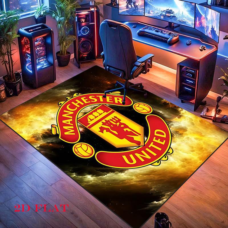 Man Utd Carpet Rug for Living Room Bedroom Home Sofa Decoration,Kids Play Nonslip Floor Mat
