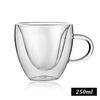 Double Wall Glass Coffee Mugs Milk Mug with Handle Cappuccino Latte Hot Drink Classic Coffee Glass Set Heat Cold Resistant Glass