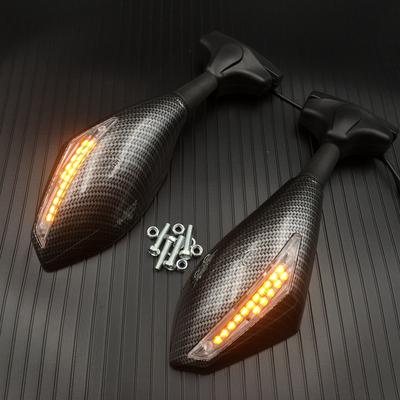 1 pár motocyklů, černá LED směrová světla, zpětná zrcátka pro motocykly Honda Suzuki Kawasaki Yamaha Ducati BMW Street Scooter