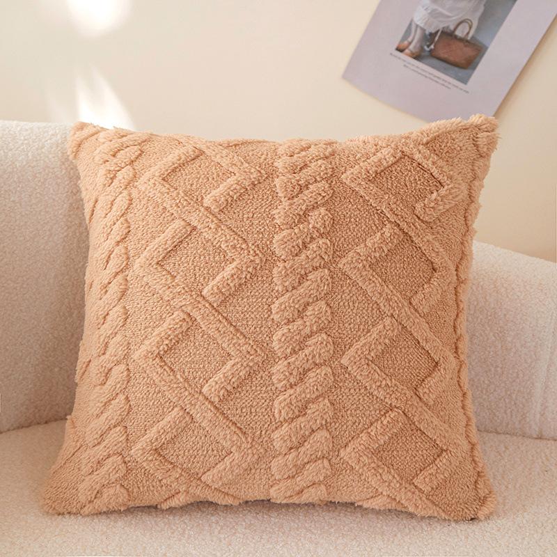 Plush Solid Color Pillow Bed Bedside Pillow Core Sofa Pillow