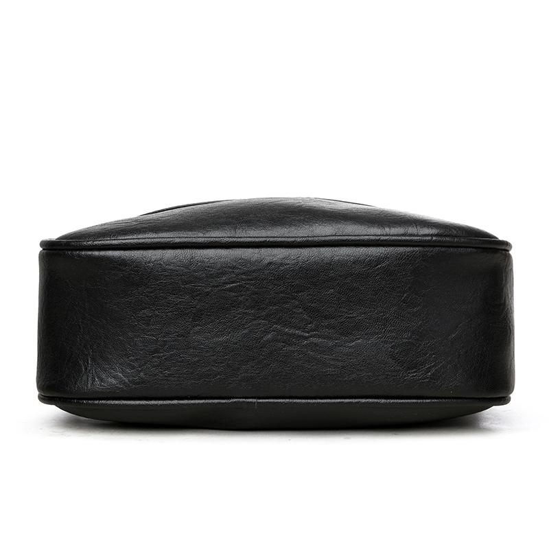 Middle-Aged Women's Bag Vintage Crossbody Bag Multi-Layer Soft Leather Shoulder Bag