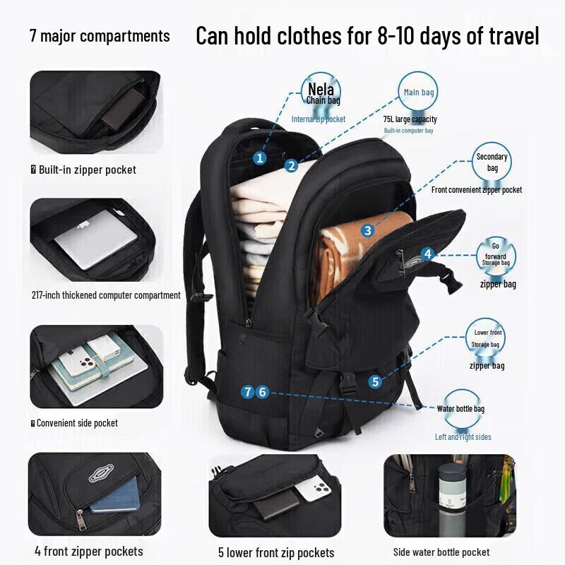 Warrior Large Capacity Outdoor Travel Backpack