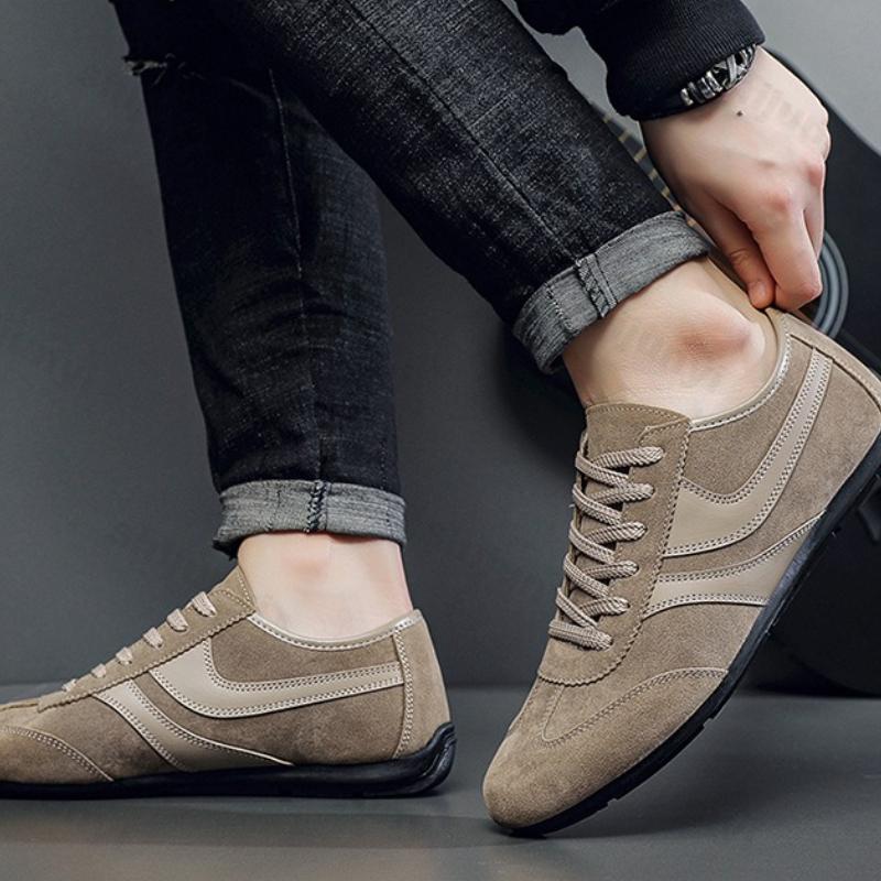Vintage Men's Flats Spring Autumn New Fashion Cross Tied Non Slip Sneakers Lightweight Comfortable Non Slip Outdoor Casual Shoes