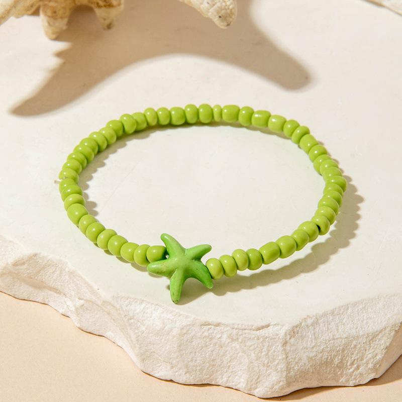 Accessories, Bohemian Colored Starfish Multi-Colored Beaded Stacked Ladies Bracelet