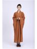 Haiqing Zen Monk Robe - Unisex, Linen, Coffee Color, All-Seasons Meditation Coat