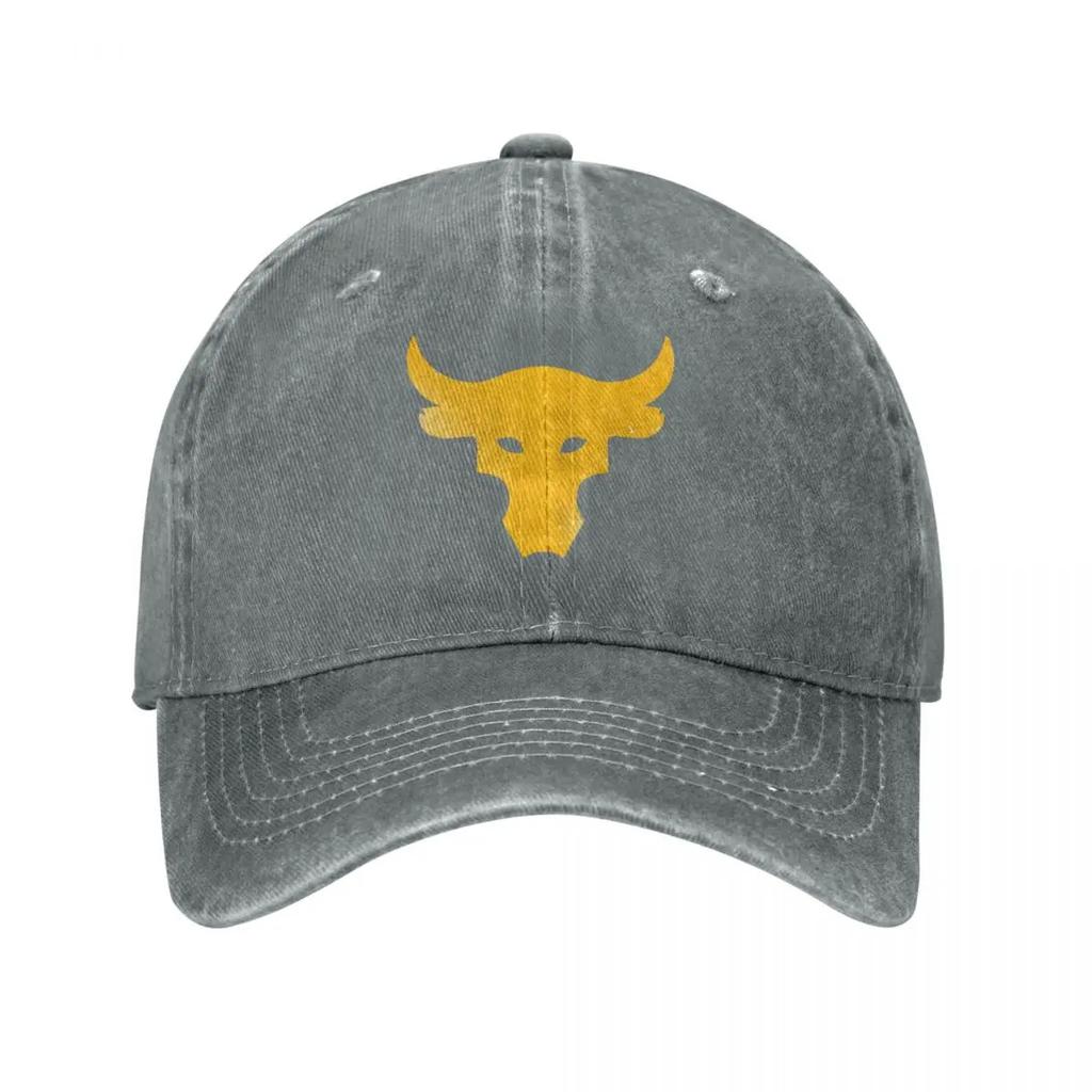 Brahma Bull The Rock Project Gym Baseball Cap Yellow Logo Unisex Men Sun-Proof Trucker Dad Hat Outdoor Sports Baseball Caps