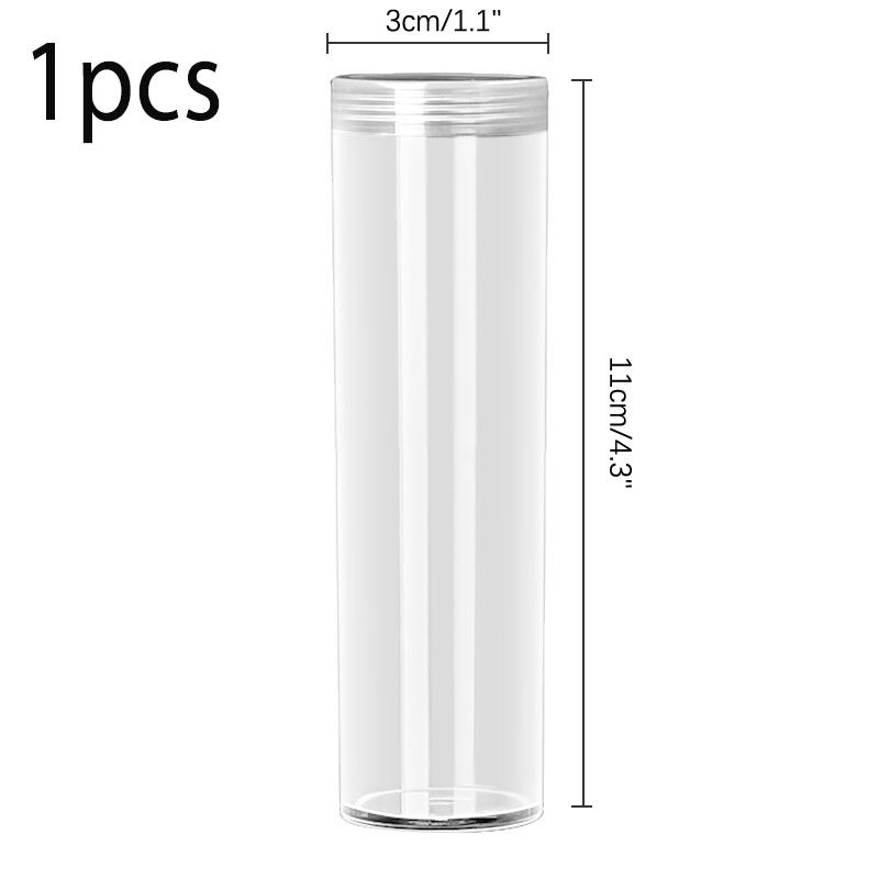 

1pc 3cm Plastic Clear Container Box for Home Organization Storage Tube Coin Organizer Protector for Coin Collection