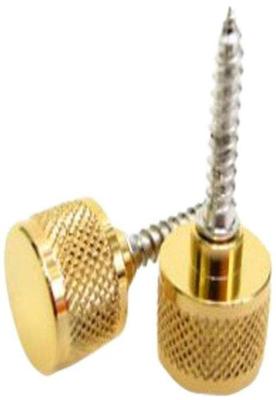 Gold Strap Buttons Pair for Electric Guitar