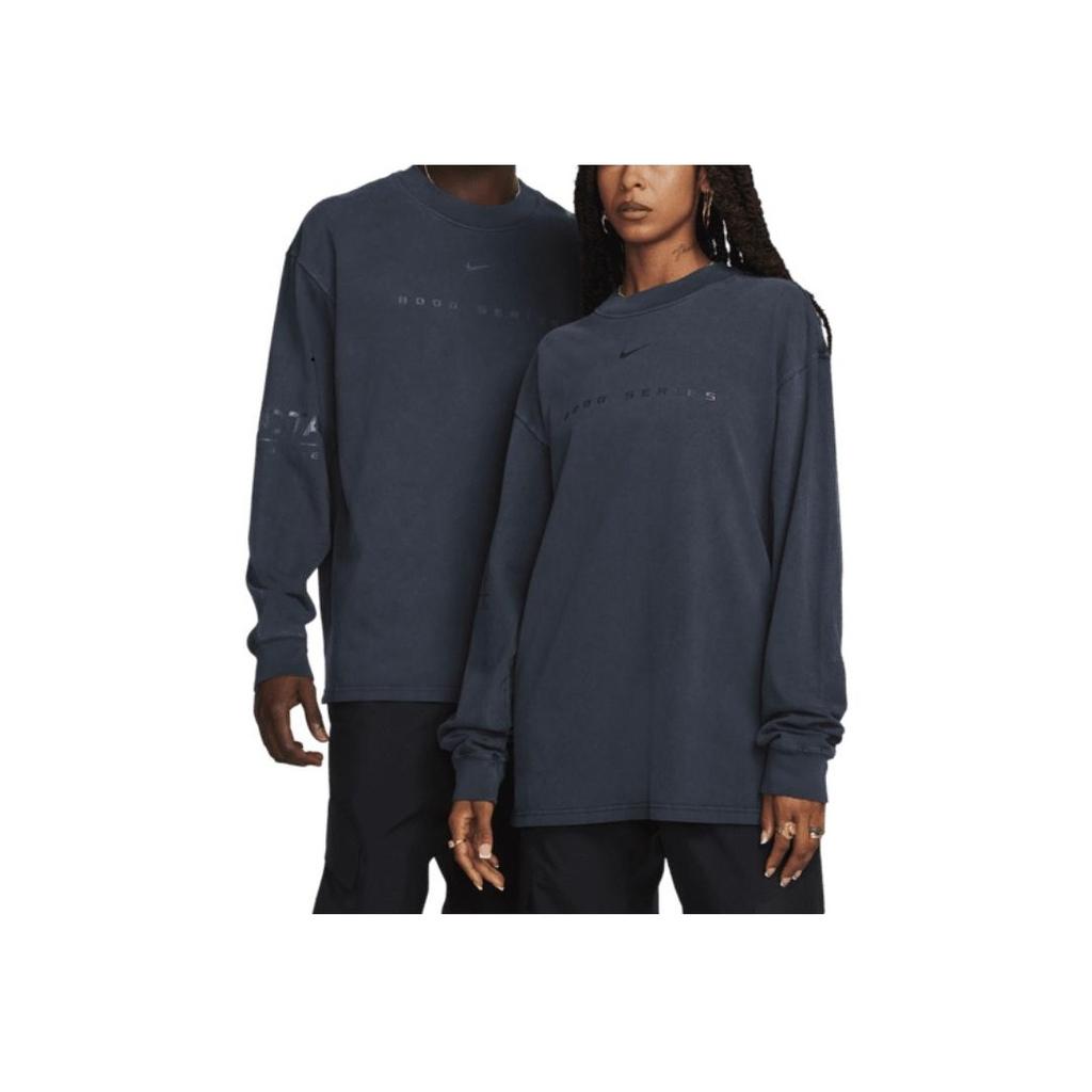 Nike X NOCTA NRG Long-Sleeve Mock Neck T-Shirt Dark Obsidian Unisex Tops Grey FQ6556-451