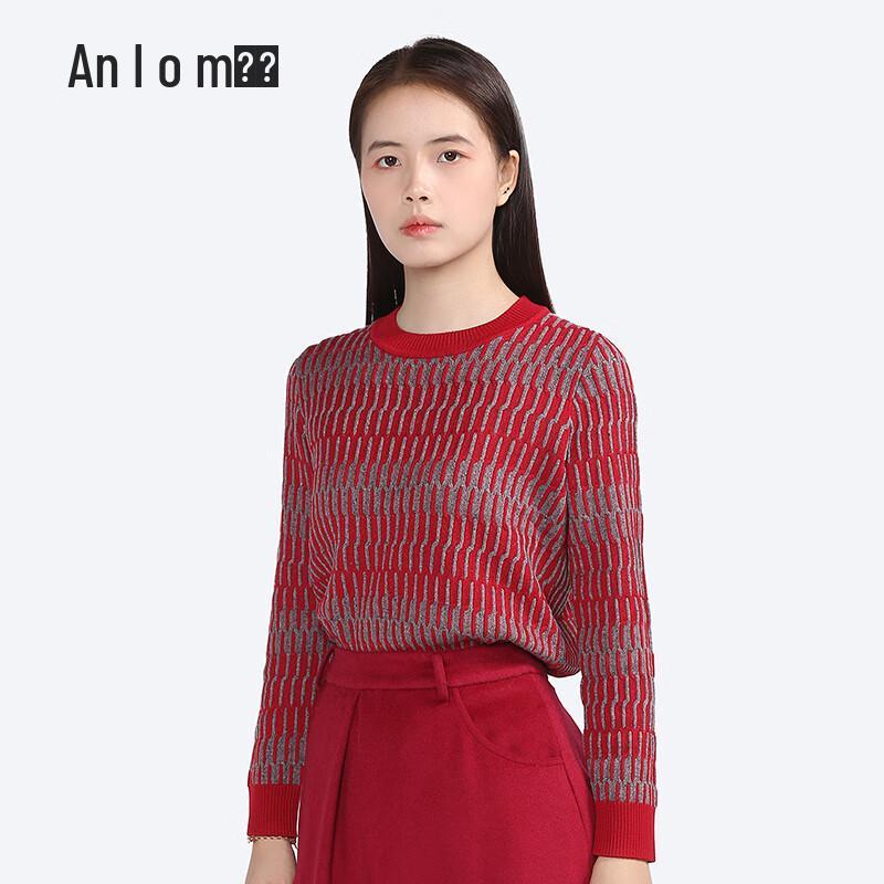 

Anlom Women s Slim Fit Two-Tone Striped Knit Sweater L