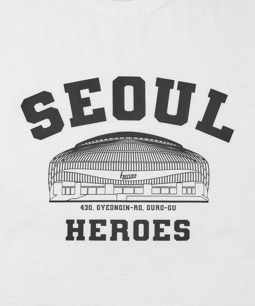 Hangugyaguwiwonhoe Mss X Kbo Ballpark Short Sleeve T-Shirt White [Seoul Heroes]
