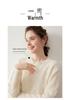 Women's Fashionable Cashmere Cable Knit Pullover - Solid Color, Round Neck, Drop Shoulder, Age-Reducing Wool Sweater