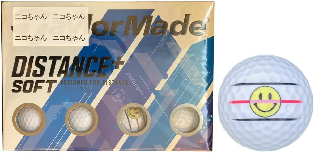 

МЯГКИЙ Distance Plus Мягкий с Линией 1 Смайлик [Hapiraky_GolfLine] DISTANCE+ (Белый, Дюжина, Лицо)