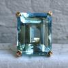 WOSIKATE Exaggerated Princess Square Navy Blue Topaz Ring For Women  CopperWith 18K Gold Plated Fashion Jewelry Finger Ring