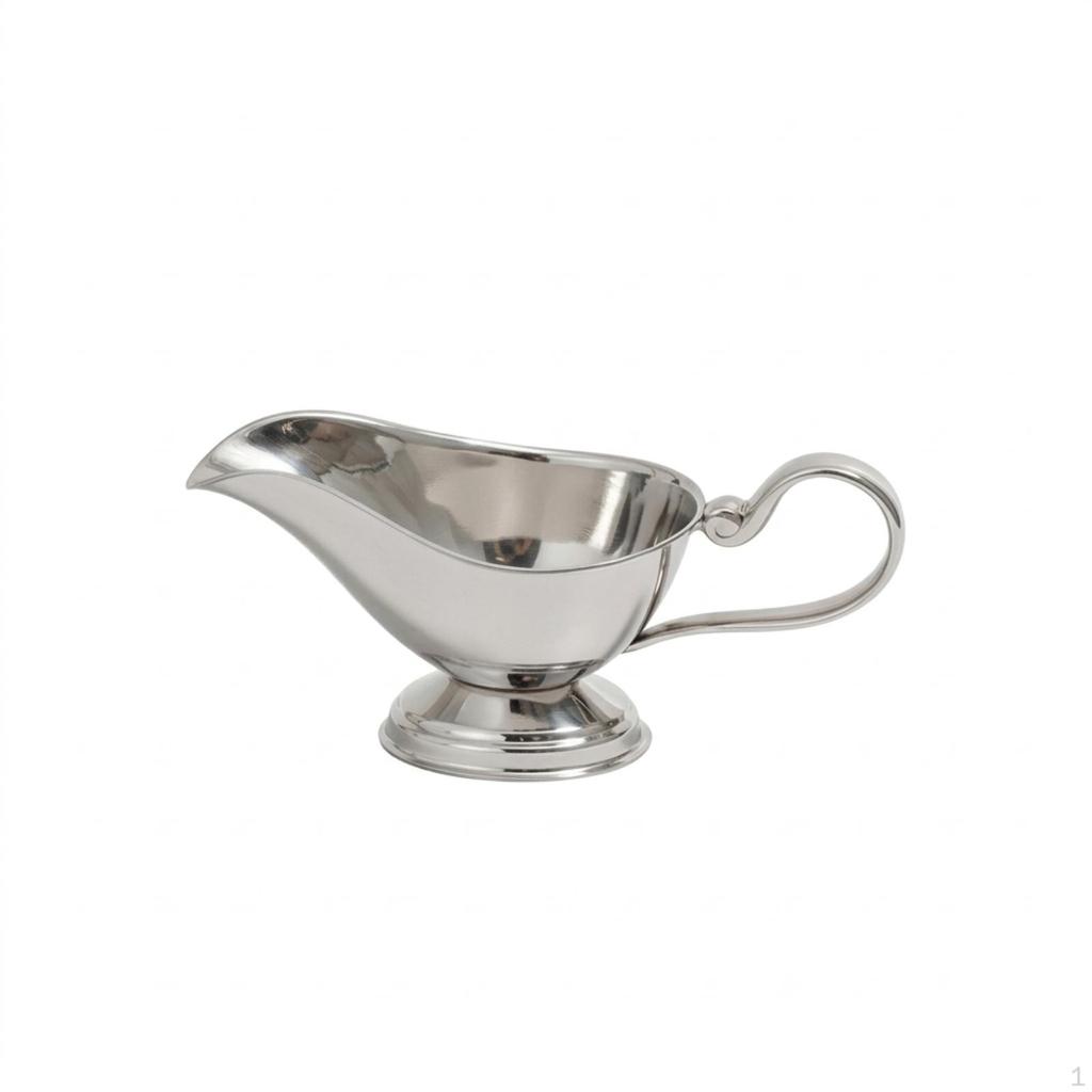 Sauce Boat Server Stainless Steel Gravy Polished Pitcher for Hosts,