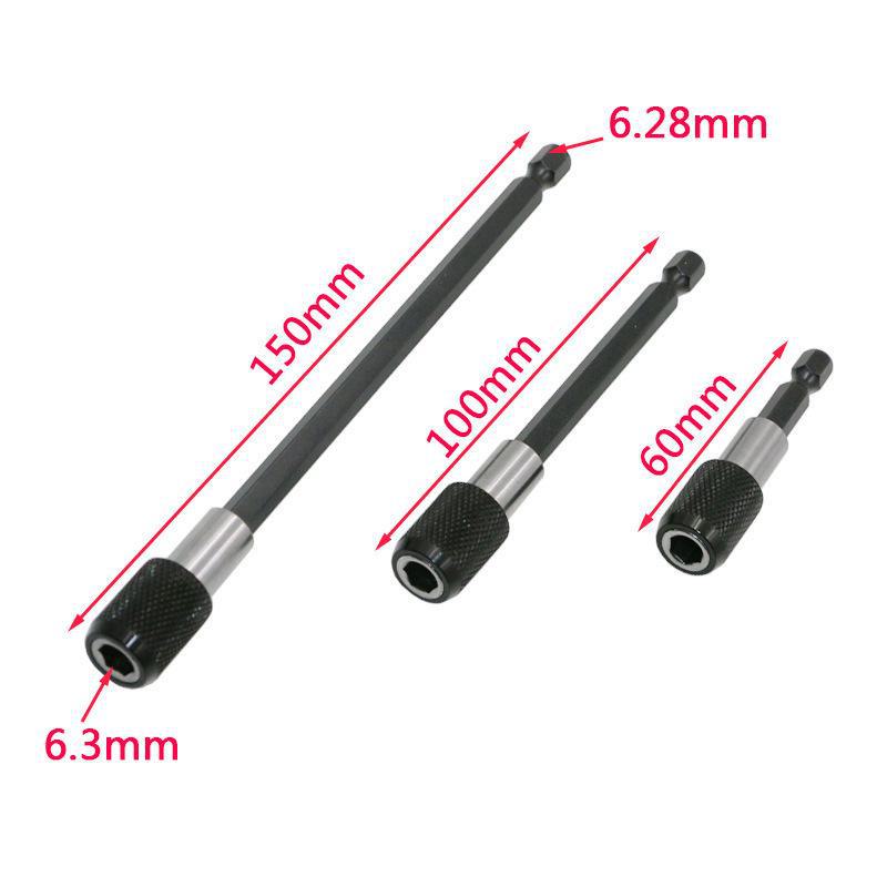 Hexagonal Quick Release Extension Rod for Electric Drills & Screwdrivers, Self-Locking, 1/4" Hex, Transfer Batch Head, 1 Piece