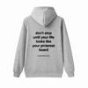 Don't stop Hoodie Loose Plus Hoodie, Kangaroo Pocket Letter Hoodie
