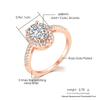 Wedding Engagement Ring Set for Women AAA+ Cubic Zirconia Crystal Rings Rose Gold Color Marriage Bride Accessories Jewelry SR077