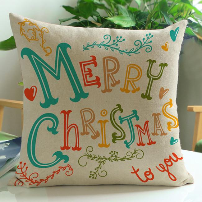 Modern Minimalist Cartoon Christmas Cushion Cover Christmas Sofa Decoration Cotton Linen Pillow Case Elk Christmas Gifts Cojines