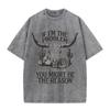 2026 Vintage Washed Beige Western Bull Skull Graphic T Shirt Desert Cactus Retro Cowboy Print Oversized Casual Short Sleeve Tee
