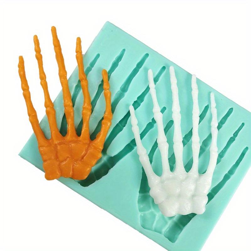 

Формы для торта Череп Рука Хэллоуин Силиконовая форма Инструменты для украшения помадкой Шоколадные конфеты Формочки для мастики