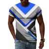 Summer Men's 3D Printed Crew Neck T-Shirt Fashion Versatile Breathable Trend Casual