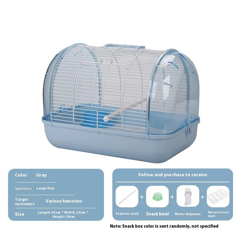 Premium Clear Parrot Carrier Cage Panoramic View Transport Case for Budgies Portable Bird Cage