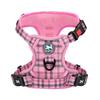 PoyPet Dog Open Easy To Put On and Take Reduces Adjustable Night Reflective Two Leash Attachments On Front and For Medium and Large Walking Soft and