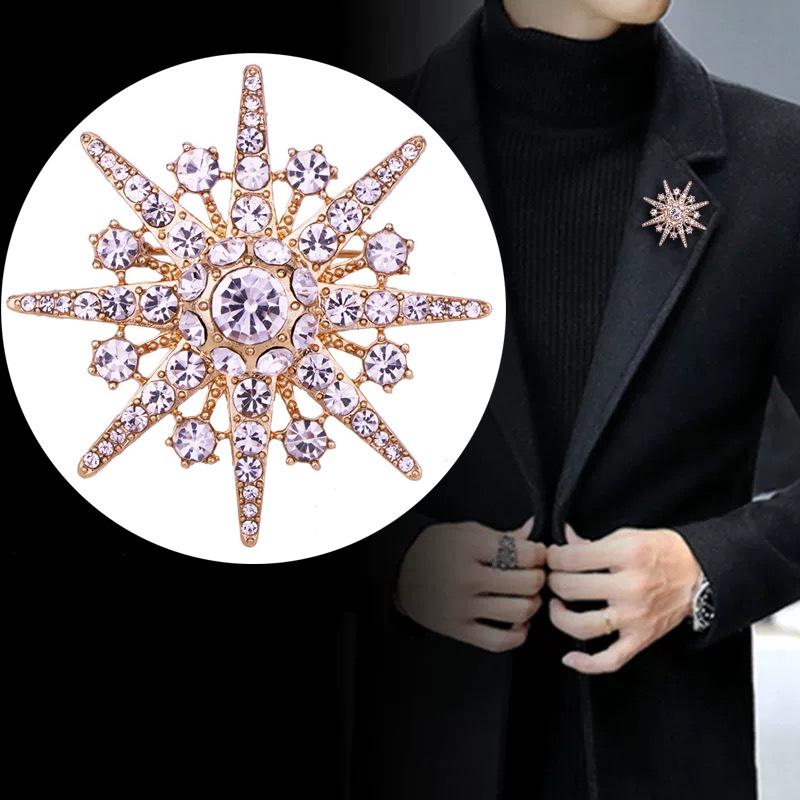 Unisex Sunflower Brooch: Elegant Suit Accessory, Versatile Coat Pin, Stylish Corsage