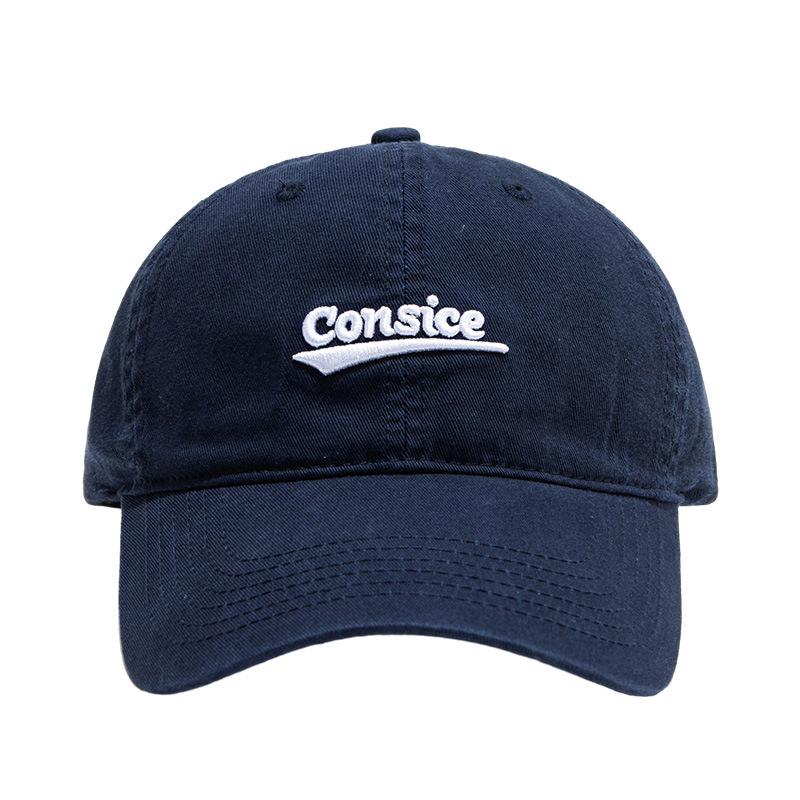 Spring Casual Ins Wind English Embroidery Soft Top Baseball Cap Outdoor Sunshade Sun Protection Big Head Circumference Cap
