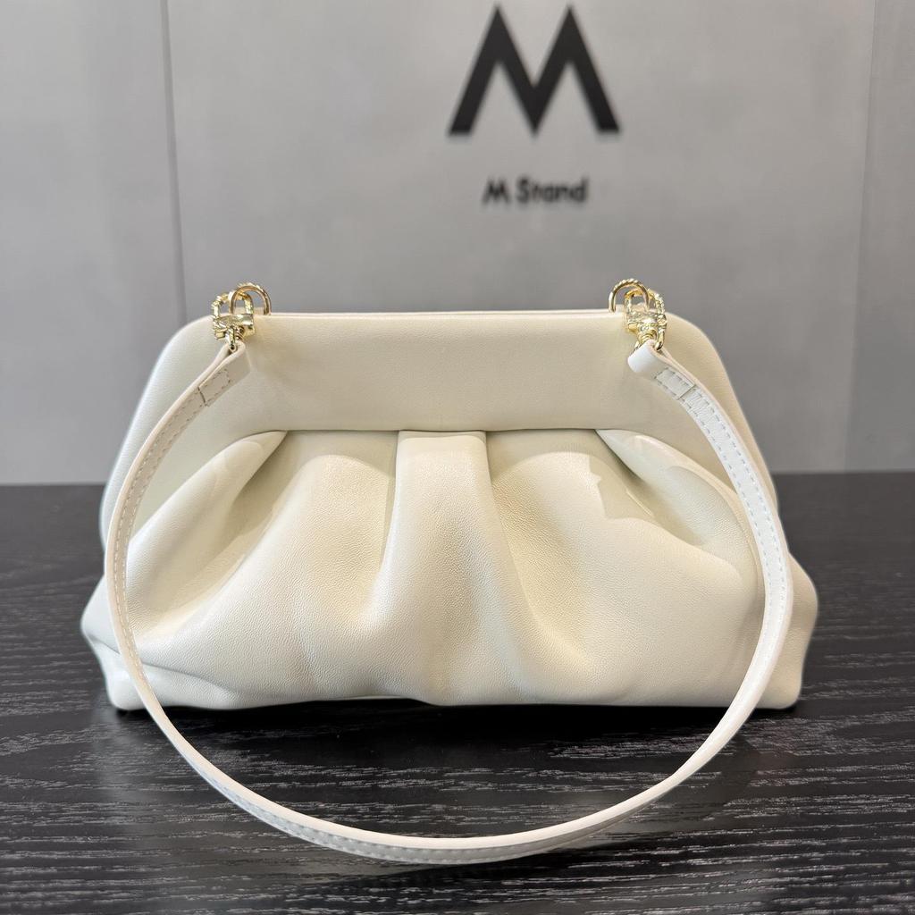 Women's Fashionable Pleated Underarm Clutch & Crossbody Bag