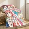 Anime Yuru Yuri Throw Lightweight 240g Flannel Blanket Soft Skin-friendly for Summer Cooling