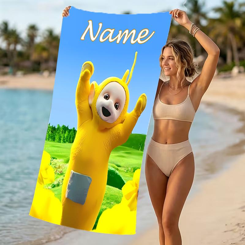 Customizable Personalized Beach Towels Teletubbies Themed designs.Suitable for the Beach, Yoga, Sports;ideal As Beach Accessories