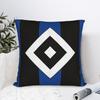 Streifen HSV Hamburger Sportverein Quadratische Kissenhülle Fußballverein Kissenbezüge Lustiger Dekorativer Kissenbezug für Zuhause 45*45cm
