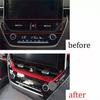 For Toyota for Corolla - Car Dashboard center Air Vent Trim Bright Red