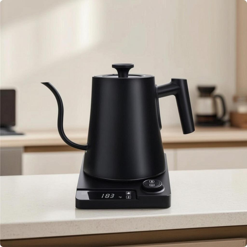 Electric Gooseneck Kettle Temperature Control Built-in
