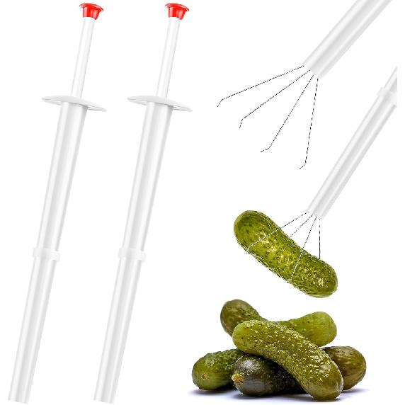 2Pcs Pickle Grabber Tool, Stainless Steel Pickle Picker Grabber, Pickle Pincher Tool for Kitchen Food Olive Pepper PicklePicker2PCS