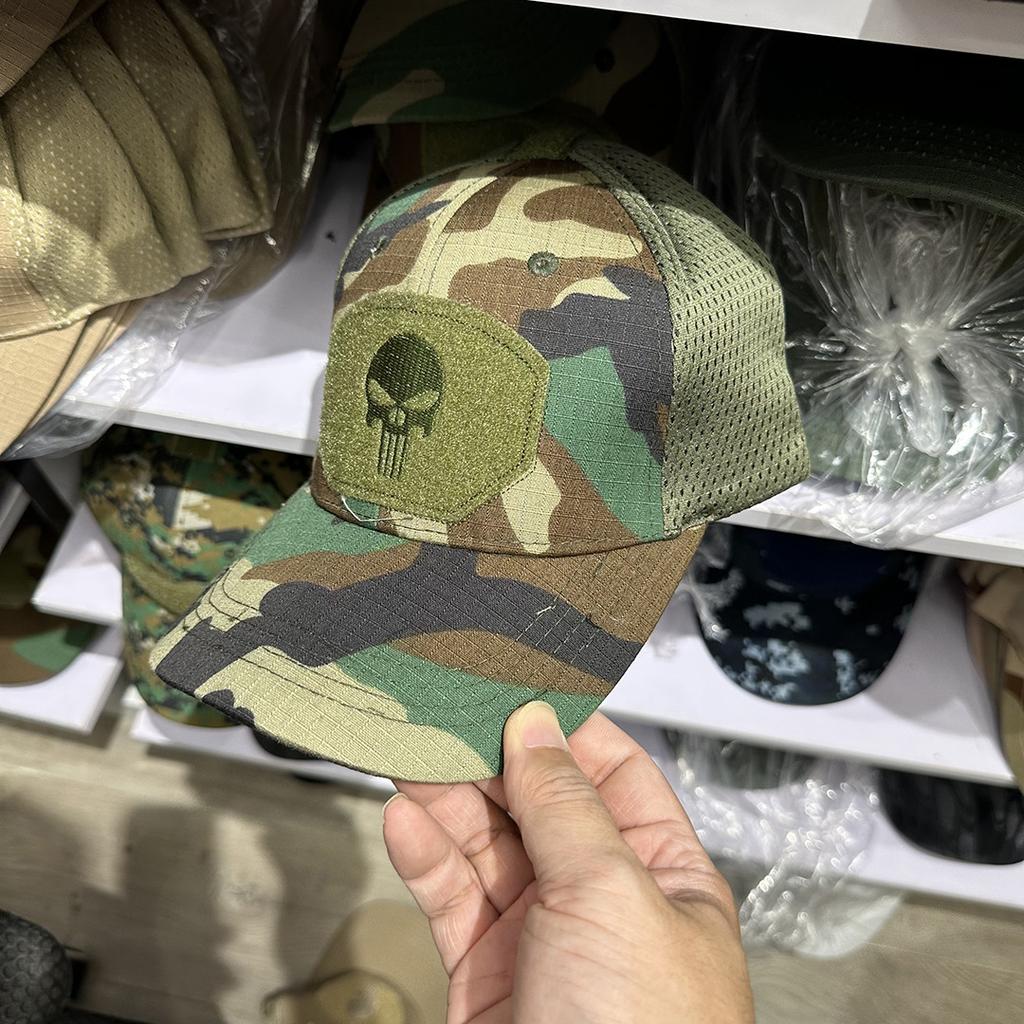 Military Fan Outdoor Camouflage Baseball Net Hat, Special Forces Tactical Camouflage Hat, Skull Sunshade Velcro Cap