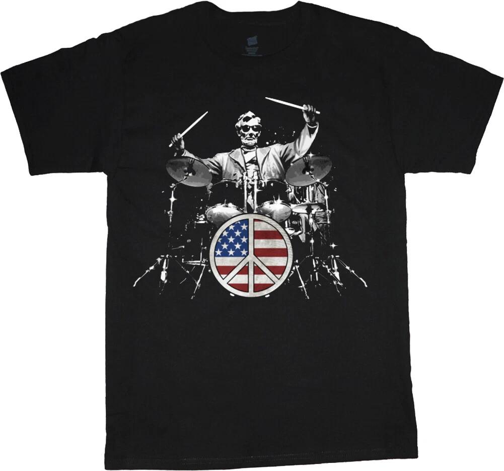 Mens Big and Tall T-shirts Graphic Tees Clothing Drum Kit Set American Flag XXXL