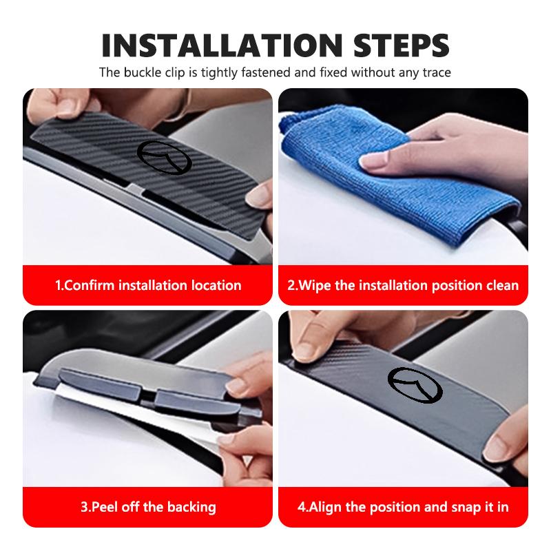 Carbon Fiber Snap-On Car Rearview Mirror Rain Eyebrow For Mazda CX9 MX5 RX8 Axela Demio Atenza MS GJI GH BK MP