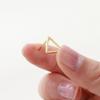 10PCS 14K 18K Gold Plated Brass Earring Triangle Hollow Shape Stud Earrings Hook For DIY Jewellery Making Supplies