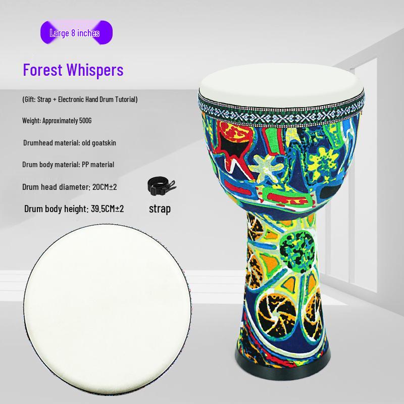 Sheepskin African Hand Drum for All Ages - Beginner To Professional