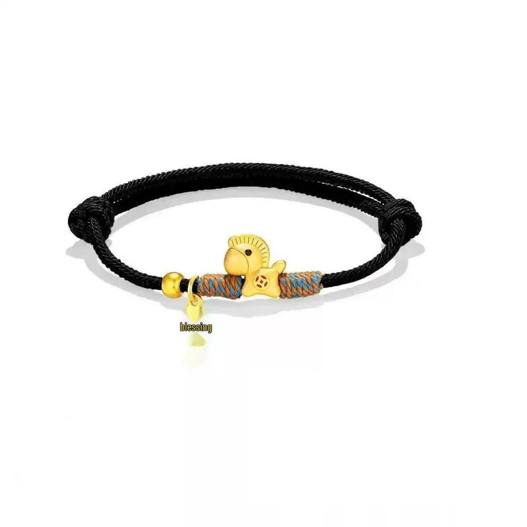 Year of the Horse Lucky Red Rope Bracelet: Zodiac Charm for Wealth & Friendship