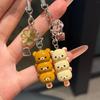 Japanese Style Kawaii Cartoon Bear Photo Card Holder Keyring Cute Bear K-Pop Idol Keychain For 2 Inch Photo School License Case