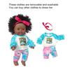 12 Inch Lovely Simulated Black Girl Doll African Baby Doll Kid   Toy Birthday Gift