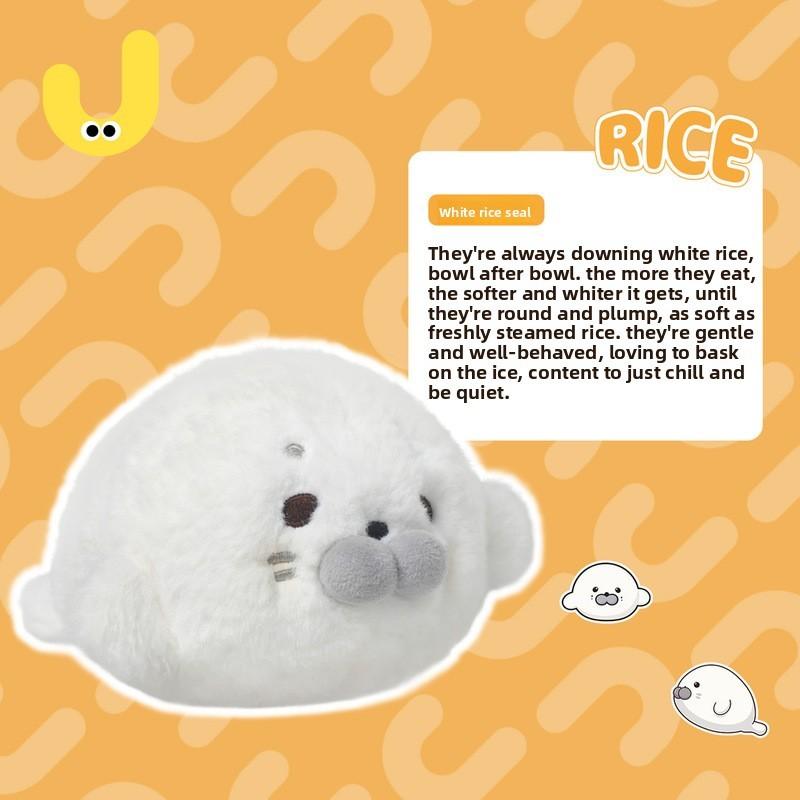 Plush Salmon Seal Toy With Soft Polyester Filling For Kids And Teens Birthday Gift Rice