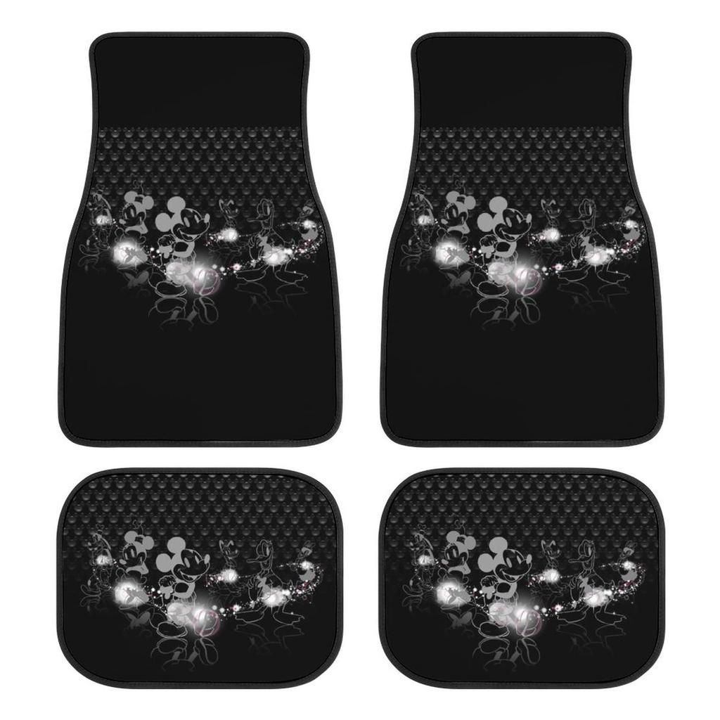Disney Car Floor Easy Protective Car Set of for Light and Standard Cars Mats, Waterproof, Washable, Anti-Slip, Stain-Resistant, Customizable,
