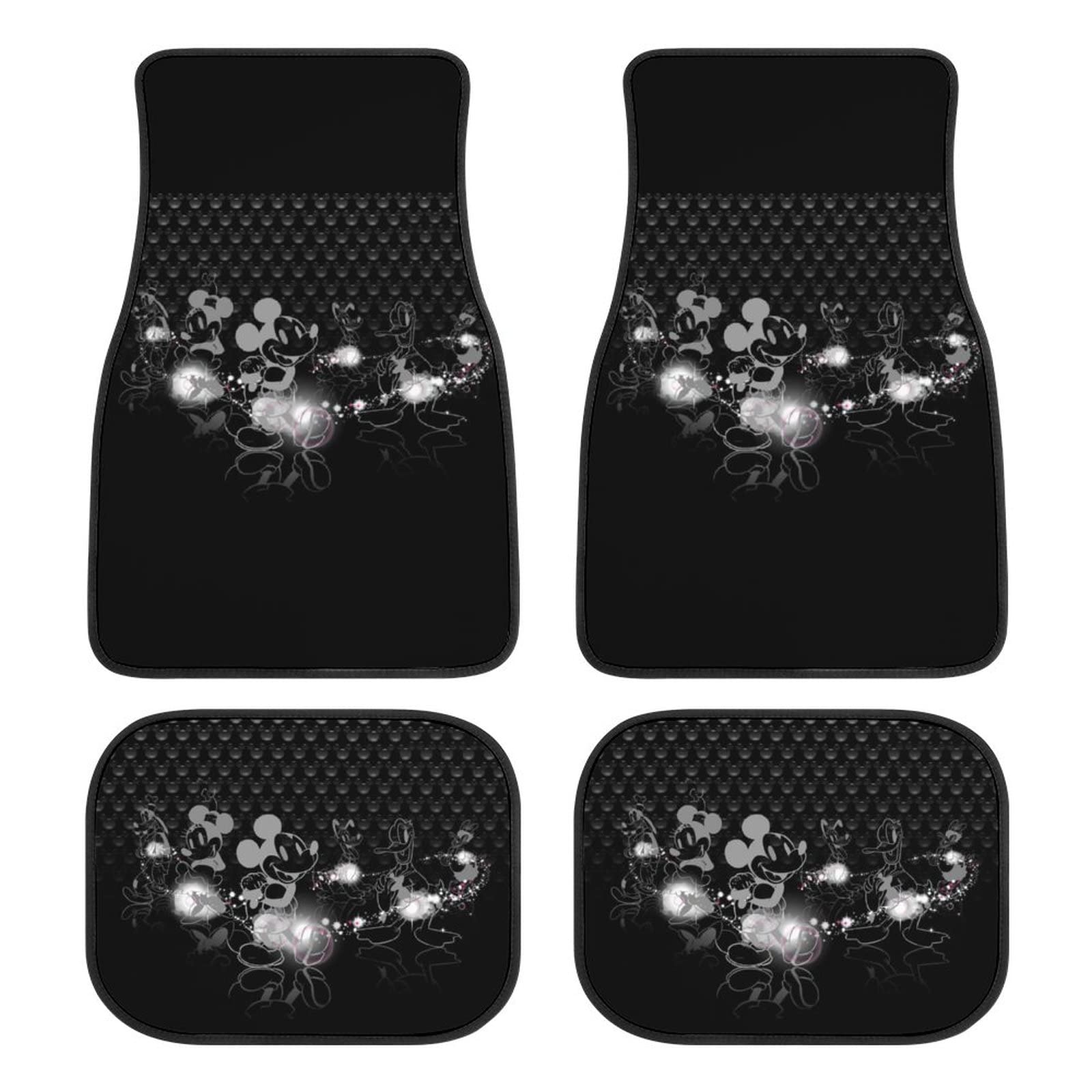 

Disney Car Floor Easy Protective Car Set of for Light and Standard Cars Mats, Waterproof, Washable, Anti-Slip, Stain-Resistant, Customizable, чёрный